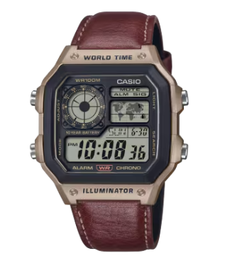Casio Digital Brown Strap - saurabh dudeja